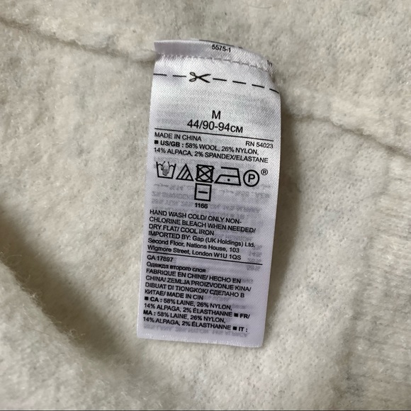 Banana Republic Heathered White Wool Cardigan M - Picture 5 of 5